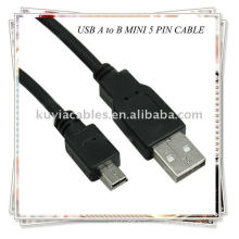 USB A to B MINI 5 PIN CABLE for Computer ,Camera ,MP4